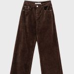 cord pants in dark brown - Small _ Brown